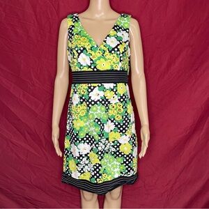 DBY Ltd. Retro Mod 60s Floral Shift Mini Dress – Size 12